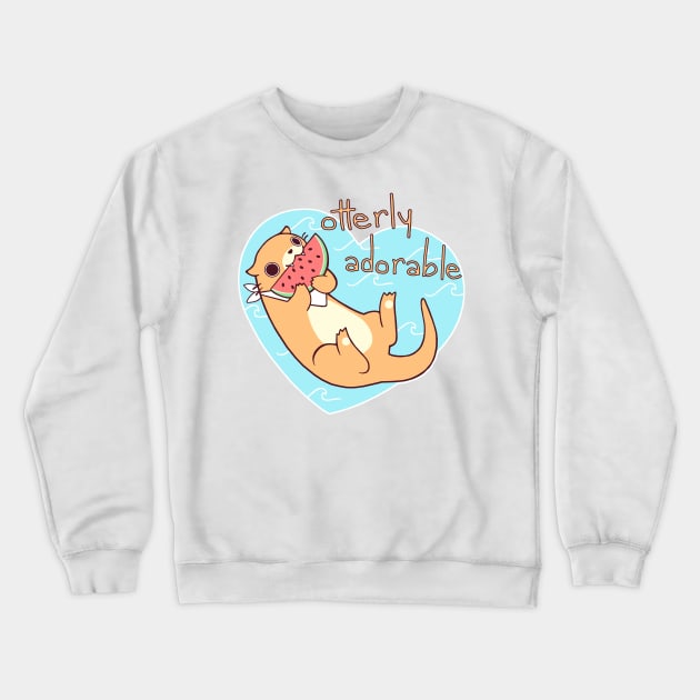 Otterly Adorable Crewneck Sweatshirt by SarahJoncas